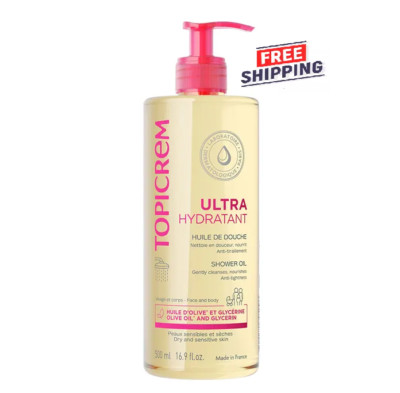 Topicrem ultra-Hydratant Shower Oil 500ml /16.9  EXP 04/2028