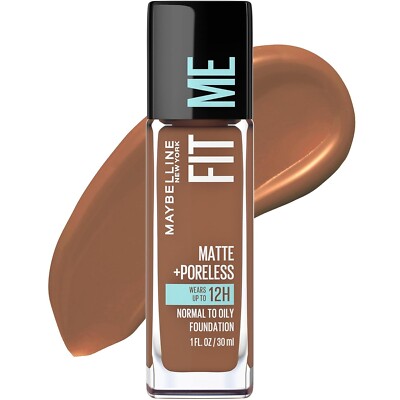 Maybelline Fit Me Matte Poreless Oil Free Foundation 362 Truffle 1oz / 30ml NEW!