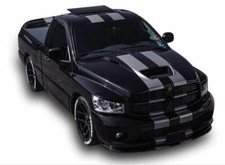 Dual Stripe Sticker Decal Kit For Dodge Ram Viper Hood Visor Srt-10 2004 V10 Bar