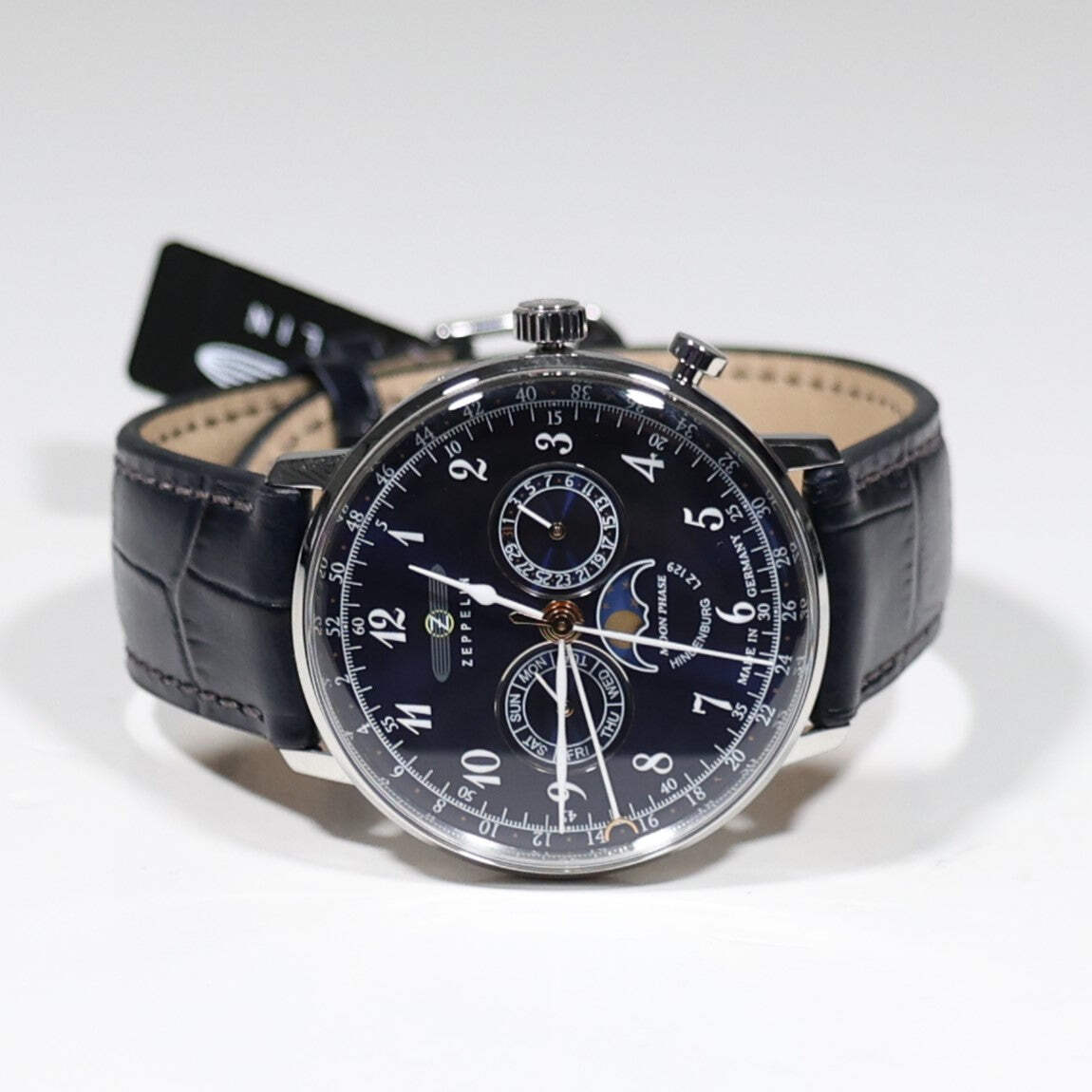 Zeppelin Hindenburg Moon Phase Blue Dial Men's Watch 7036-3 LZ129