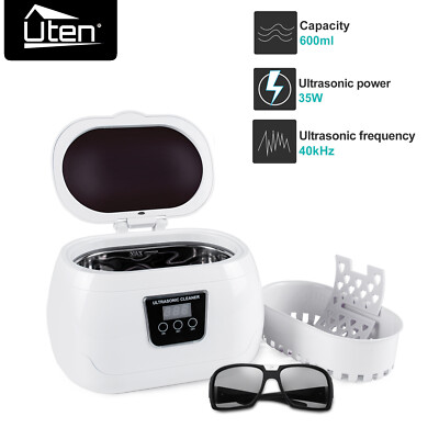 Uten Ultrasonic Jewelry Cleaner Digital Sonic Cleaning Equipment 600ml 40000Hz