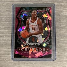 Onyeka Okongwu 20-21 Prizm Draft Picks Pink Cracked Ice Crusade ATL Hawks RC #85