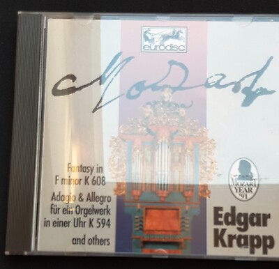 Mozart Edgar Krapp Fantasy K608 Andante K616 Adagio K594 Organ Recital Orgel  CD