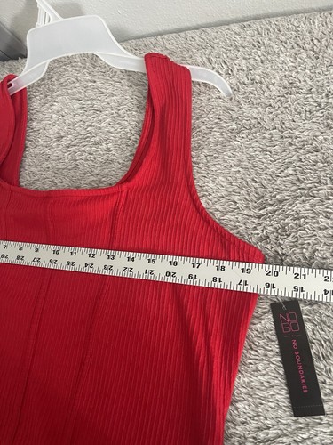 Camiseta sin mangas No Boundaries Junior roja acanalada talla XXL (19) NUEVA CON ETIQUETAS - Imagen 5 de 10