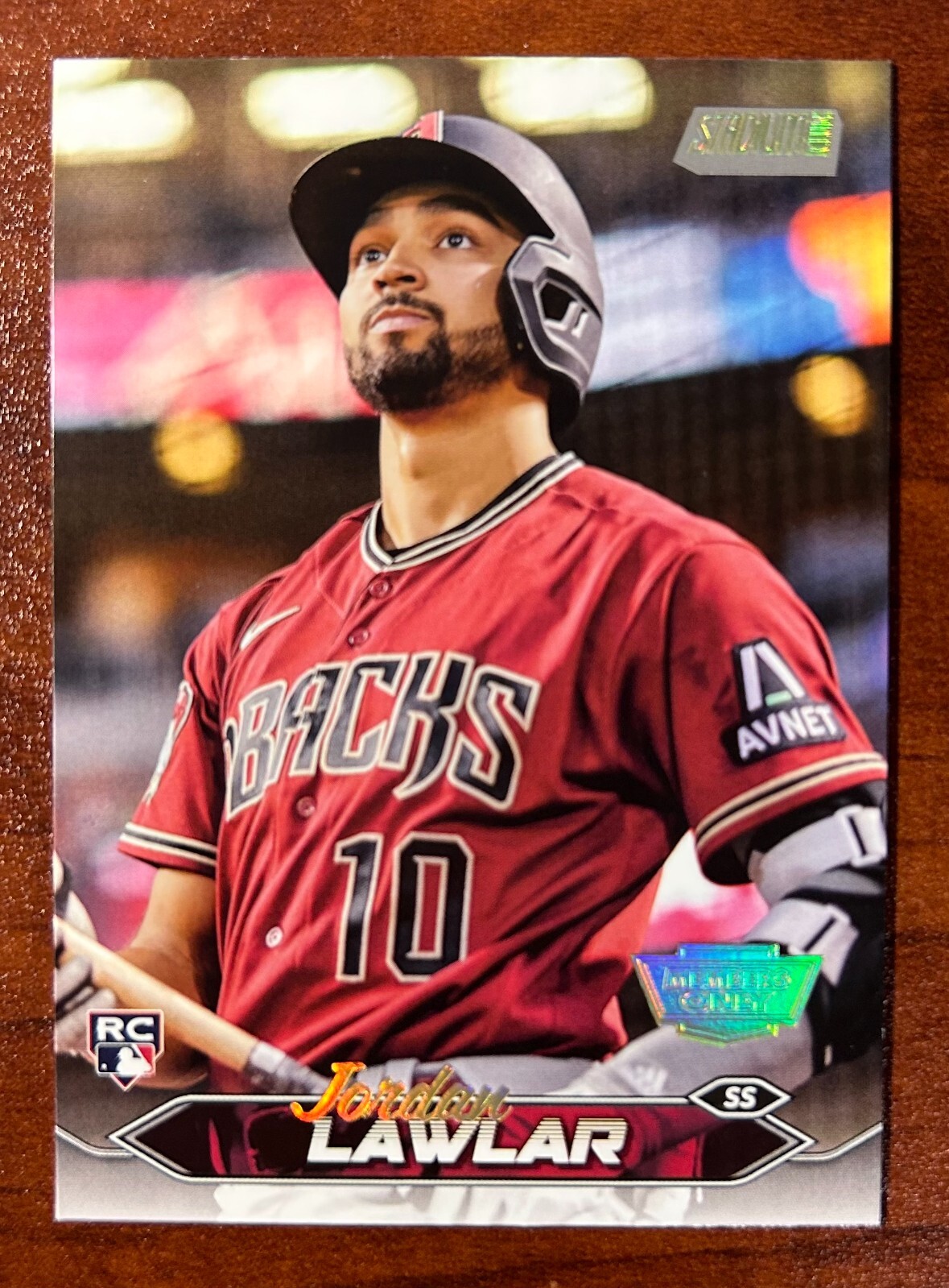 2024 Stadium Club #12 Jordan Lawlar (RC) Members Only Rookie SSP RC Diamondbacks