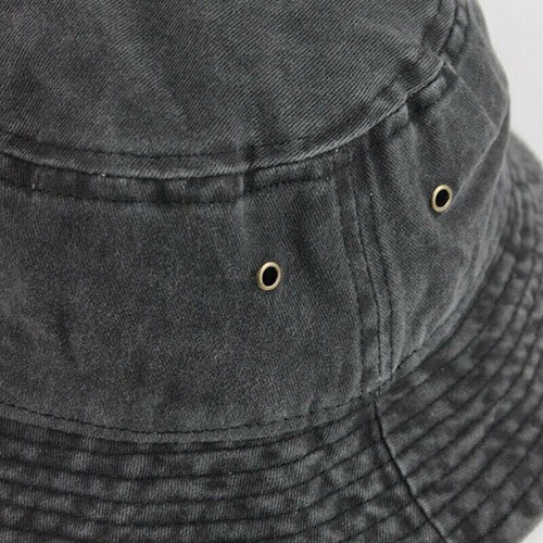 Unisex Men Women WASHED COTTON Sports Bucket Hats Fisherman Hat Outdoor Camping - Picture 12 of 22
