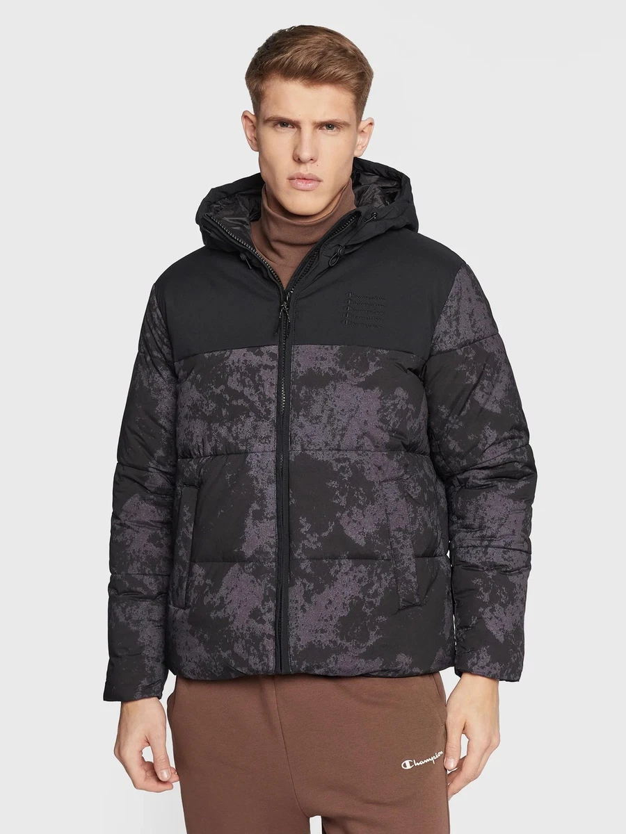 Champion sweater fleece clearance mens puffer jacket ebay