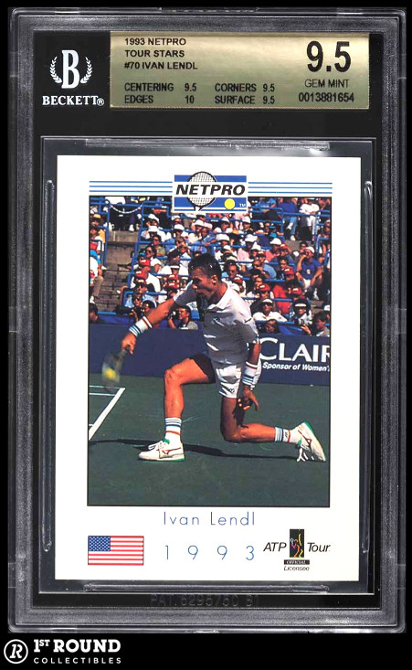 Ivan Lendl RC BGS 9.5: 1993 NetPro Tour Stars Rookie Highest Subgrades POP 2
