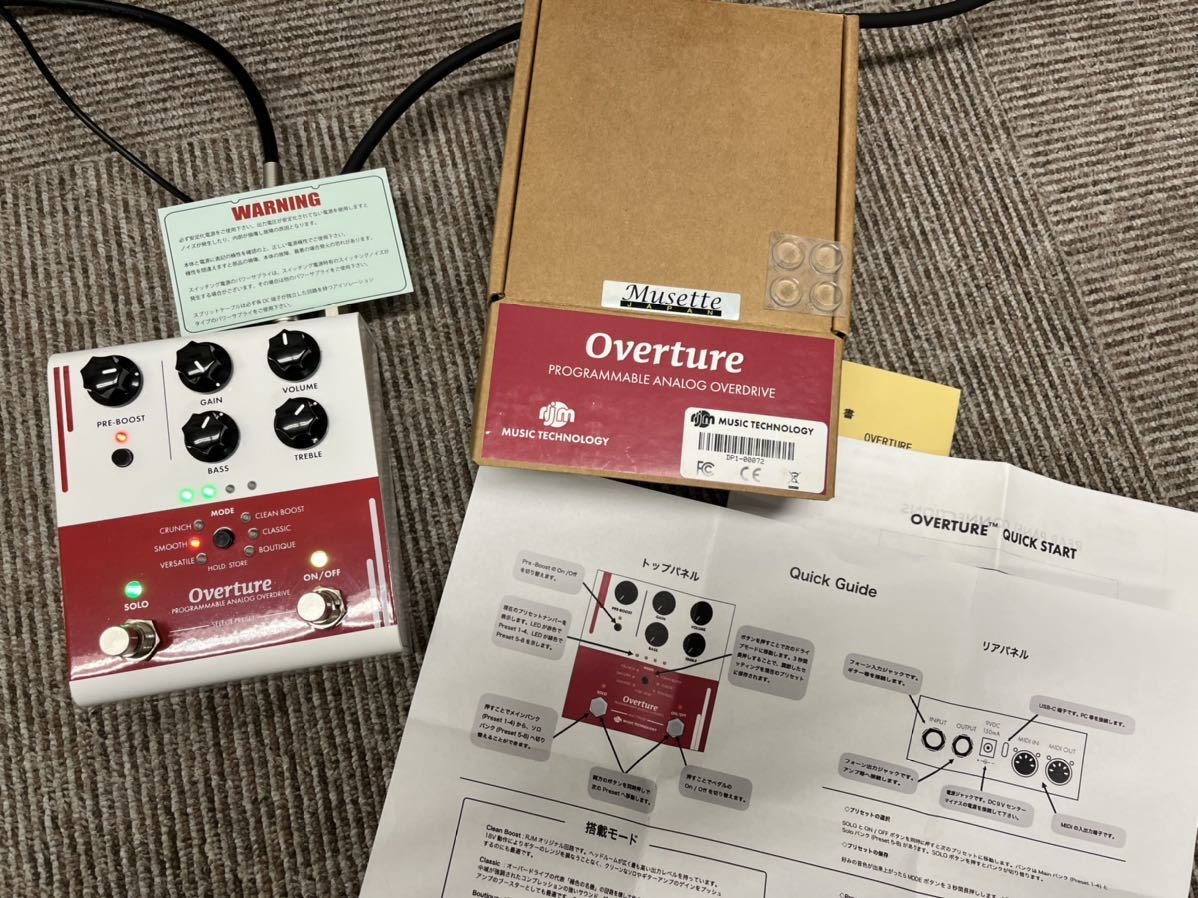Effector RJM Overture Programmable Analog Overdrive with Box