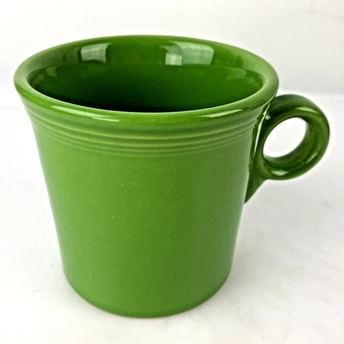 GREEN FIESTA COFFEE MUG CUP Fiestaware O Handle HLC USA Kelly Green