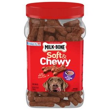 Milk-Bone Soft and Chewy Dog Treats, Beef  Filet Mignon Recipe with Chuck Roast
