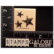 Stampin' Up! RUBBER STAMPS 2001 STARS & SWIRLS BRUSHED TRIO #08