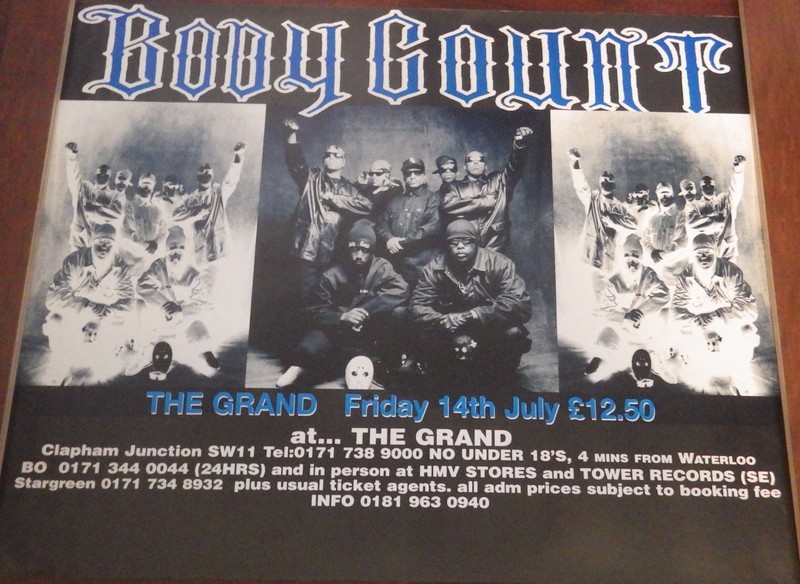 Body Count Live at Grand Forum 1995 Ice-T 30x40" Tour Poster UK Quad NOS Rare