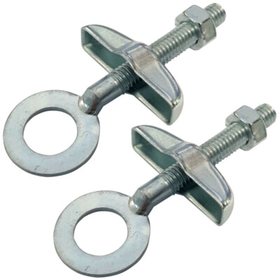 2x Fahrrad kettenspanner M6x60mm stahl mit muttern Øachsen 10-11mm BMX fixie
