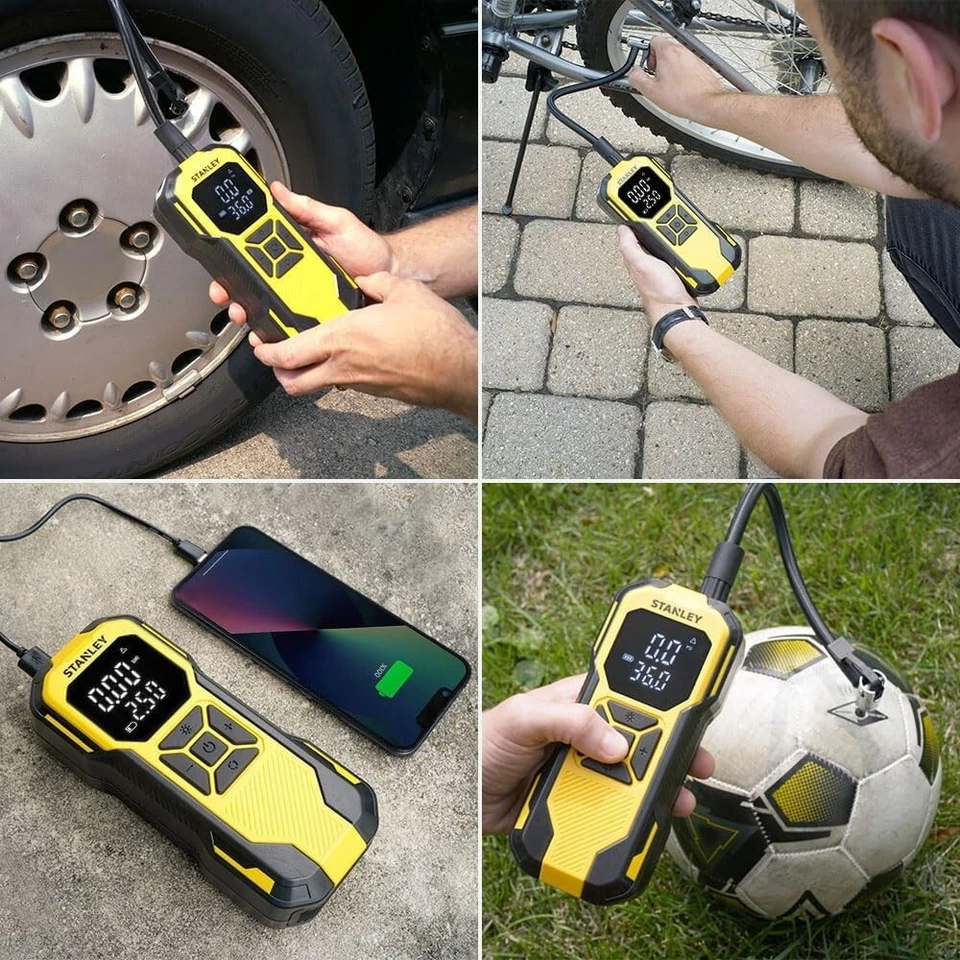 Stanley Mini Compressore Elettrico Portatile Ricaricabile Usb 10 Bar SXIF0101 - Immagine 4 di 4