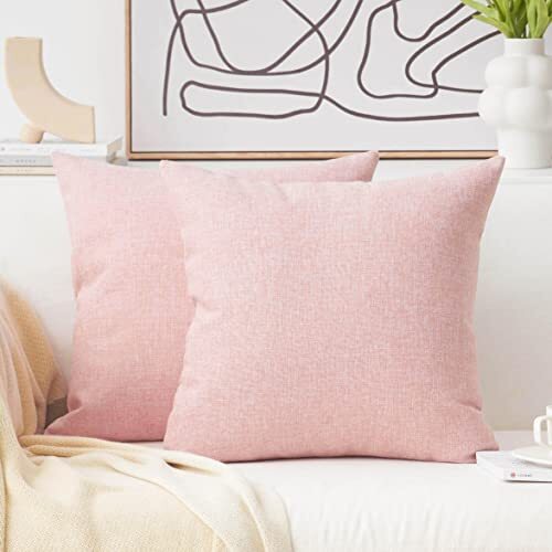 Valentine's Decorative Pillow Covers 18x18 18" x 18" (Pack of 2) Baby Pink - Picture 1 of 6