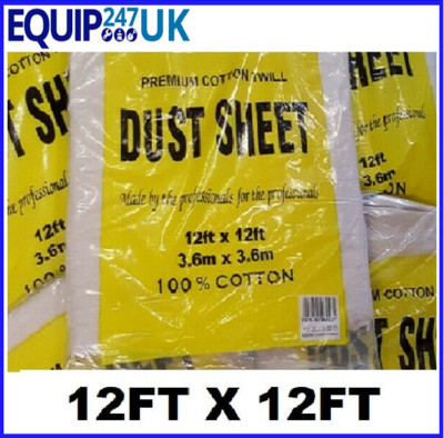 GROSSES STRAPAZIERFÄHIGES ROBUSTES 12'x12' FUSS BAUMWOLLKÖPER STAUBTUCH PROFESSIONELLE QUALITÄT