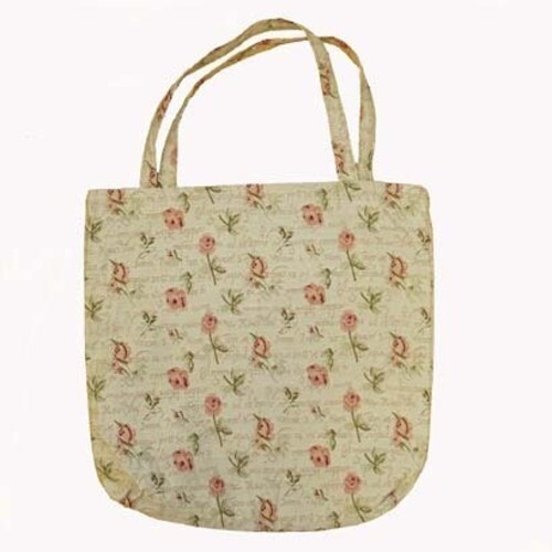 Borsa Sacchetto Shopper Borsa da Trasporto Gobelin Motivi Rose Resistente - Foto 3 di 5
