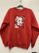 Vintage 101 Dalmatians Disney Red Sweatshirt Size Medium