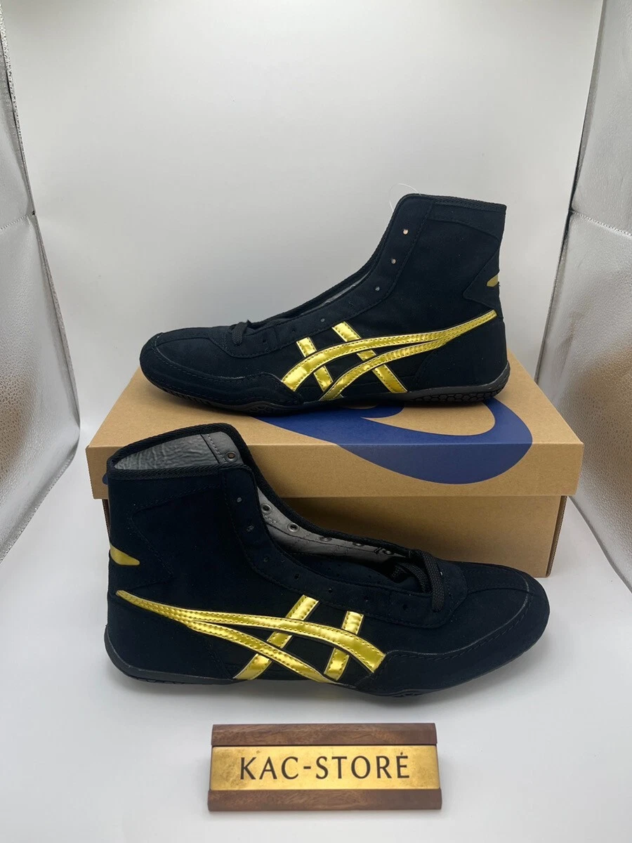 Scarpe da wrestling ASICS 1083A001 nero oro successore di ASICS EX EO oki