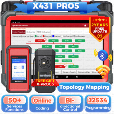 2025 LAUNCH X431 PRO 5 PAD V+ Car Diagnostic Scanner Tool Programming Key Coding