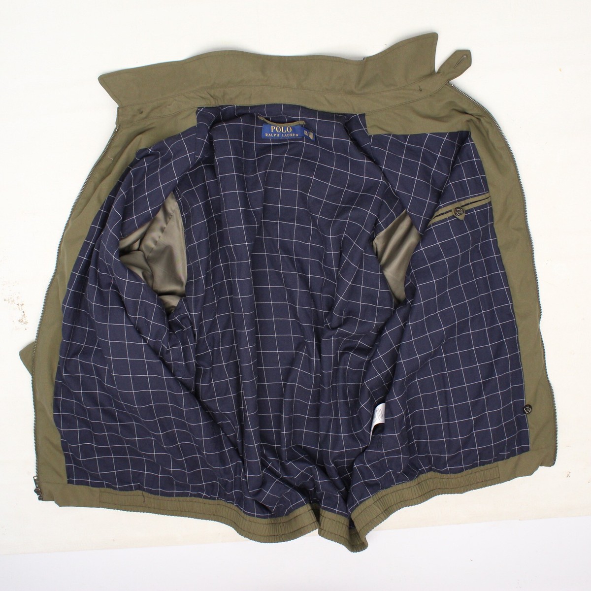 Polo Ralph Lauren Jacket Mens XXL Olive Green Cotton Blend