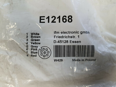 IFM E12168 M12 8 pol Verbindungsleitung NEU NEW OVP  worldwide shipping