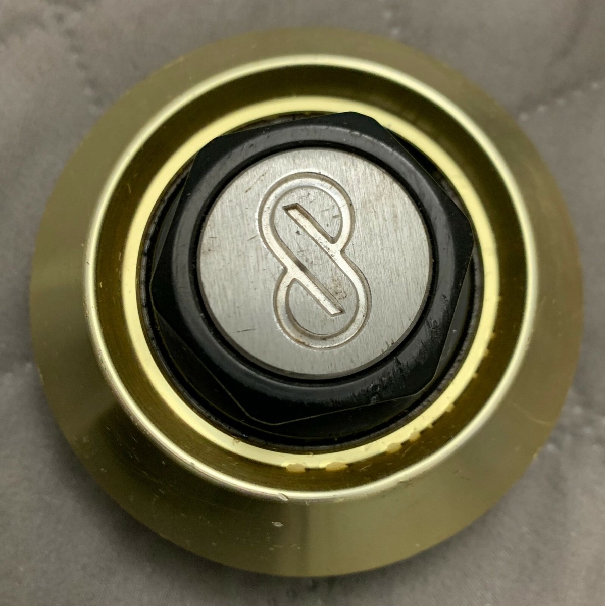 Enkei Wheel Center Dust Cap CAP-A54 A110 Gold w/ Silver Center