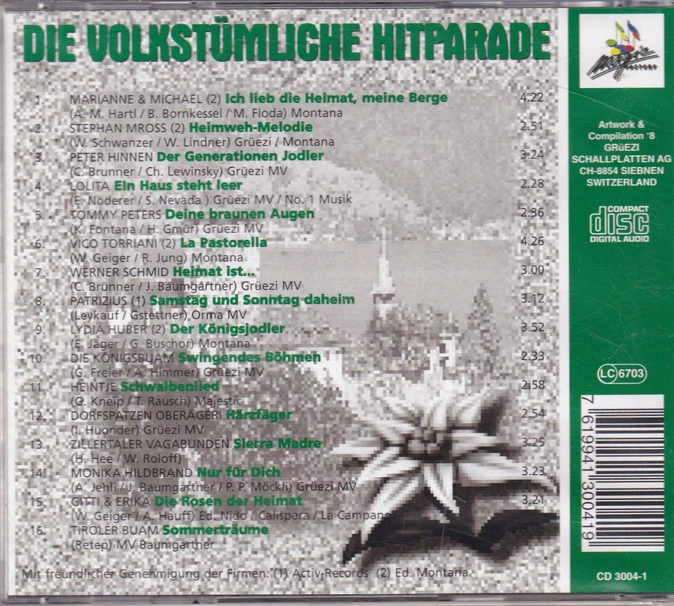 Die volkstümliche Hitparade - Vol. 1-3  - 3 CDs -1409- nahezu neuwertig - Bild 3 von 4
