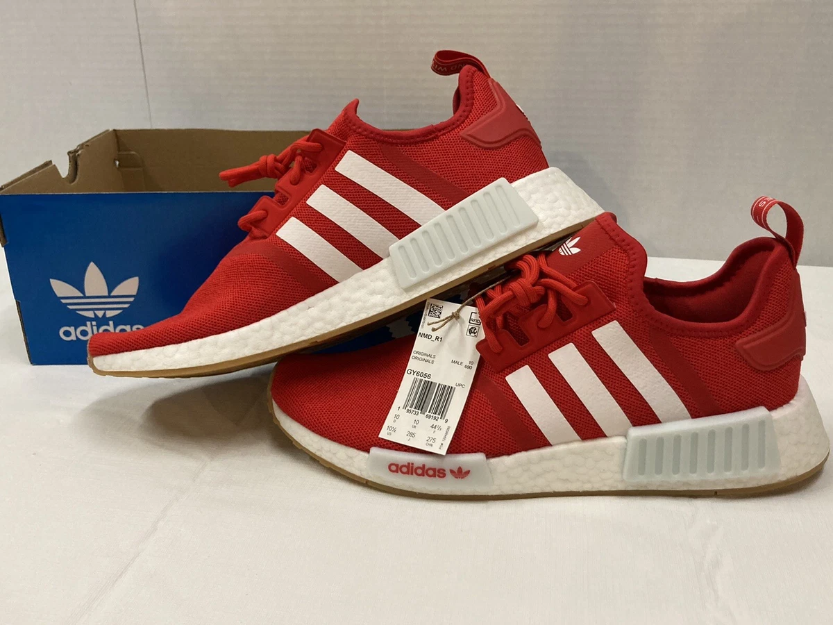 NEW** NMD-R1 Red Mens Shoes (GY6056) Size 10.5 |