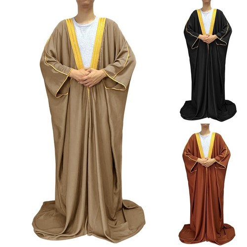 Traditioneller Herren Araberumhang Bisht Thobe Eid Abaya Muslimisches Gewand