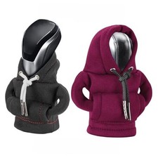 Gear Shift Hoodie Cover, Universal Shift Knob Hoodie, Mini 2Pcs Black Red