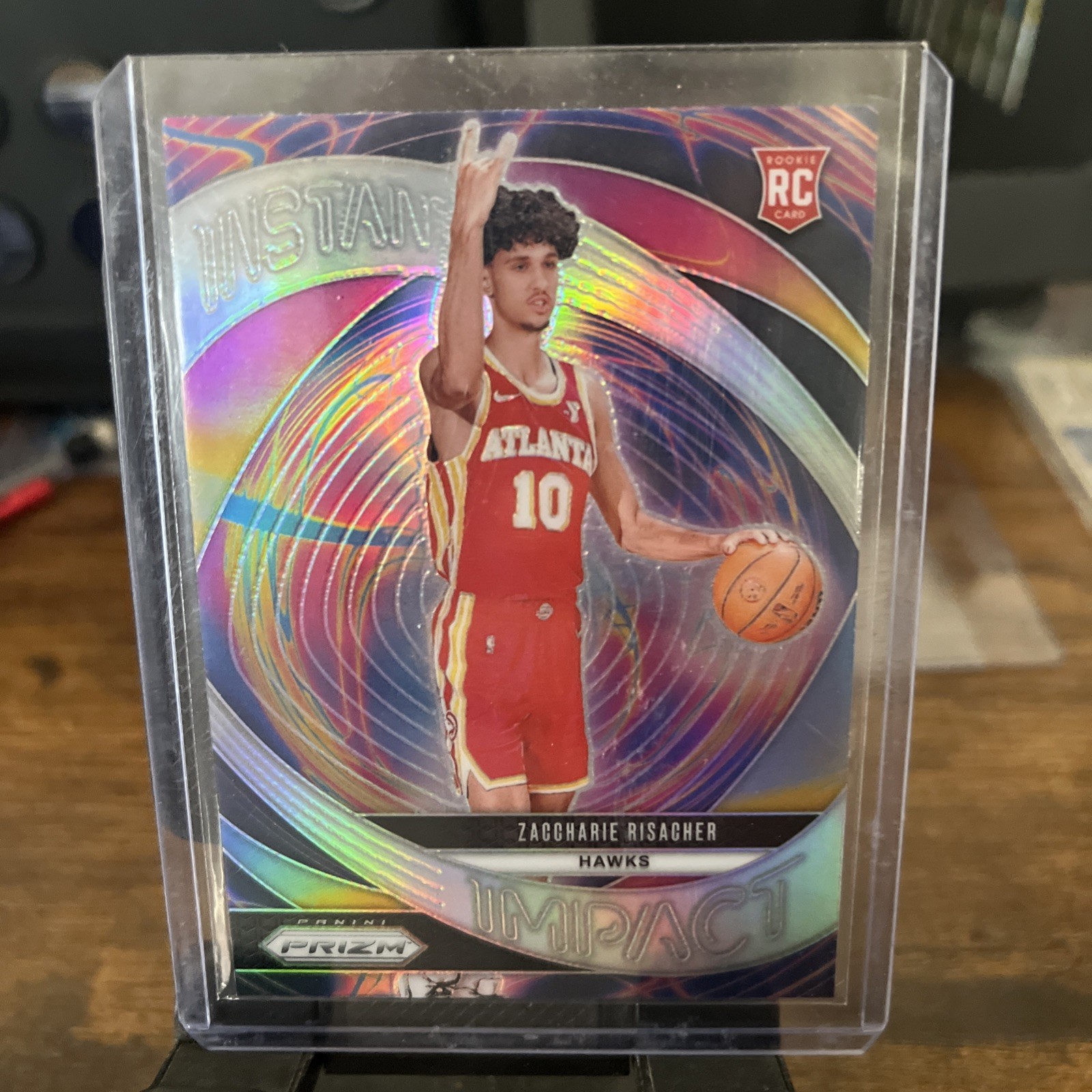2024-25 Panini Prizm - Instant Impact Zaccharie Risacher #21 Silver Prizm (RC)