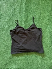 Vintage Y2K No Boundaries Stretch Black Tank Top JR XL Cute Grunge Emo Cami