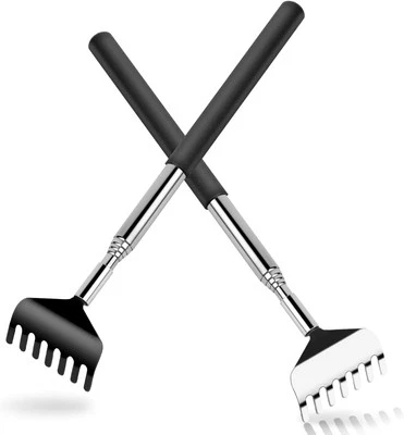 LOBVABA Rückenkratzer Teleskop 2 Stück, Kratzhand rückenkratzer, Kratzhand gegen Ju