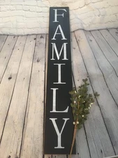 Vintage Primitive Funny Decor Family Vertical Primitive Rustic Colonial Country 