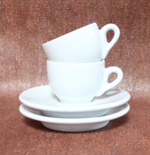 2 ACF Espressotassen mit Untertassen Espresso Tassen weiß