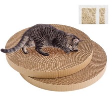 Round Cat Scratcher Pads -Circle Cat Scratcher Pad Cardboard Cat Scratchers R...