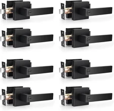 Bedroom Door Handles Keyless Square Privacy Interior Door Levers