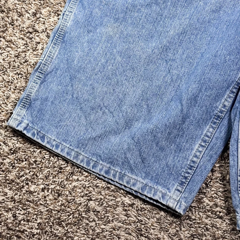 Pantalones Cortos Denim Lee Dungarees Carpenter Azul 34x11 Hecho en México Y2K Ropa de Trabajo Foto 3 de 4