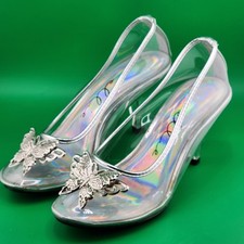 Zapatos de tacón ELLIE para mujer transparentes mariposa princesa de lujo talla 6