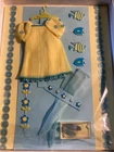 Francie 1967 Mattel Yellow Bit # 1223 Dress Hose Shoes Hanger  Mint Condition