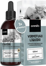 Vermifugo per Gatti E Cani in Gocce 120Ml, Igiene Intestinale, Sverminante per G