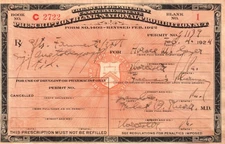 Antique 1924 Prohibition Whiskey Prescription Doctor Pharmacy Bar Landale PA