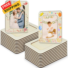ADKYSL 20PCS Wooden Picture Frames for Crafts, 4 x 6 Inch DIY Wood