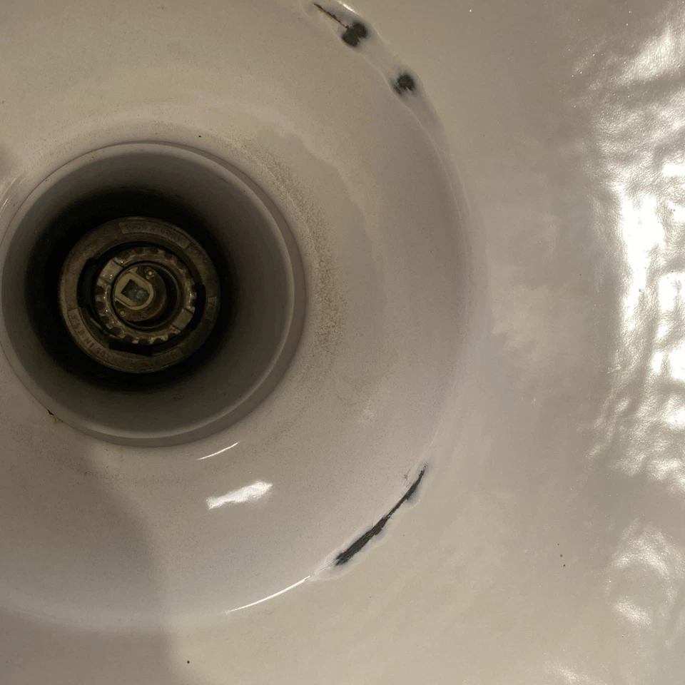 18” Vintage 1930s - 50s Industrial/Gas Station Light/Shade  - Image 3 of 4