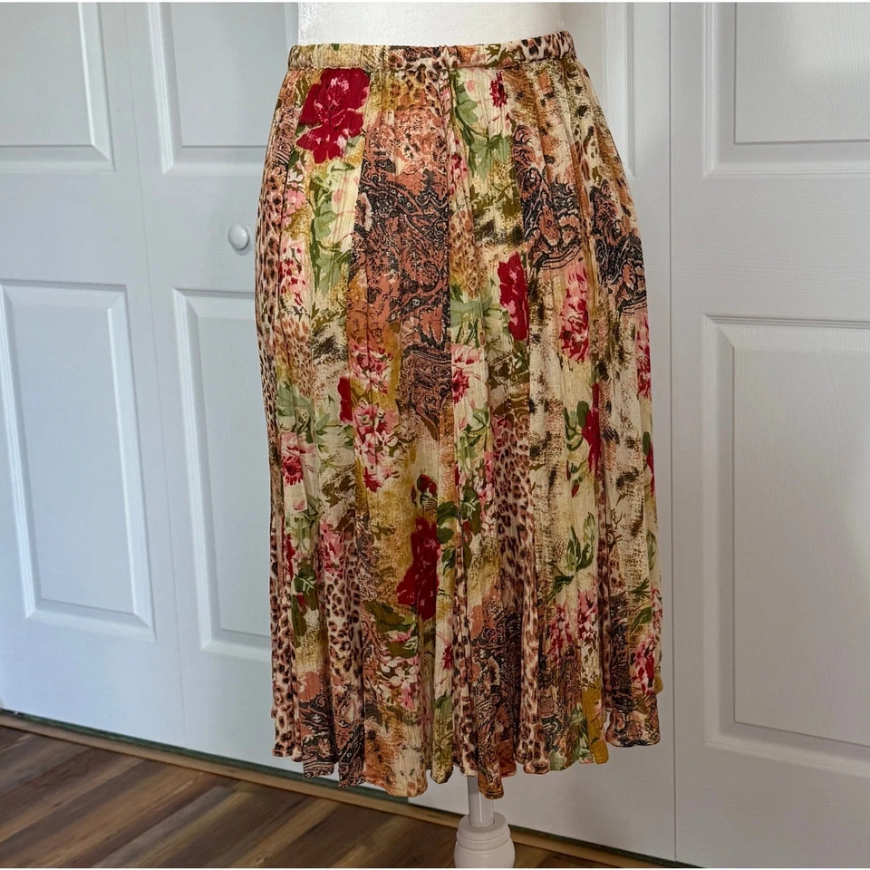 De Colección Bila Godet Falda Pull-on Talla M Cintura Elástica Acampanada Remolino Giratoria Hermosa Foto 2 de 4