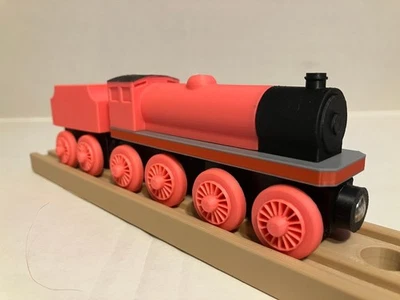 Pinky The Big Pink Engine - Wooden Railroad Compatible, 3D Print - Image 1 of 4