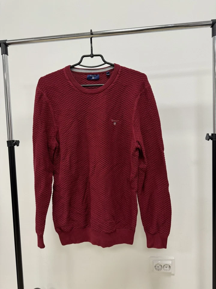 Gant Waffle-Knit Crew Neck Long Sleeve Jumper Size: M Foto 2 de 4