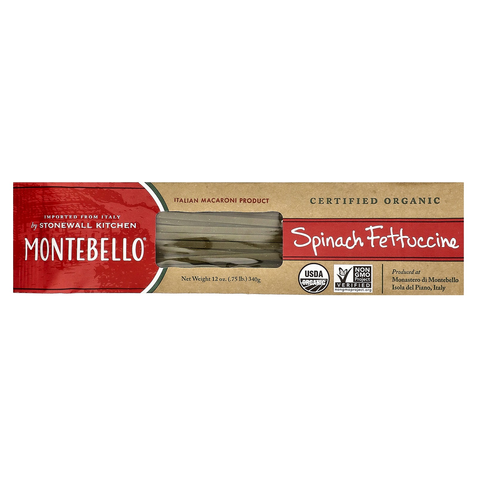 Феттучини из органического шпината, 12 унций (340 г)